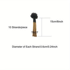 Two Tone Human Hair Crochet Hair Extensions 0.0 24inch 10 Strands
