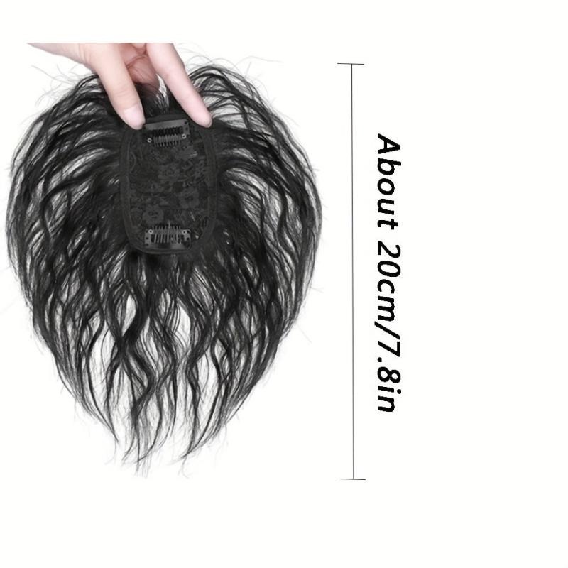 Fluffy Hairpiece Clip In Hair Extensions Natural Brown Synthetic Hair Piece
