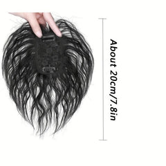 Fluffy Hairpiece Clip In Hair Extensions Natural Brown Synthetic Hair Piece