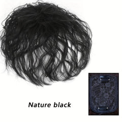 Fluffy Hairpiece Clip In Hair Extensions Natural Brown Synthetic Hair Piece
