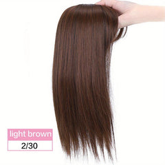 35 56cm Straight Hair Topper with Bangs Synthetic Hair Piece for Women