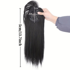 35 56cm Straight Hair Topper with Bangs Synthetic Hair Piece for Women