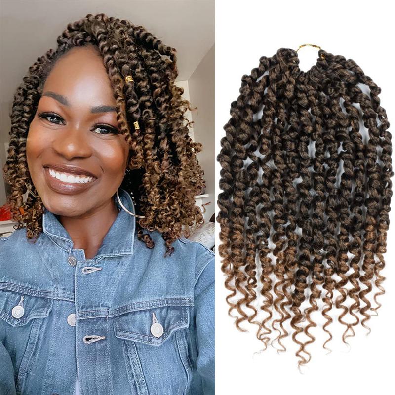 Passion Twist Crochet Hair Extensions 12 Strands Pre Looped Afro Curly Hair