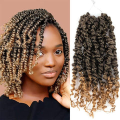 Passion Twist Crochet Hair Extensions 12 Strands Pre Looped Afro Curly Hair