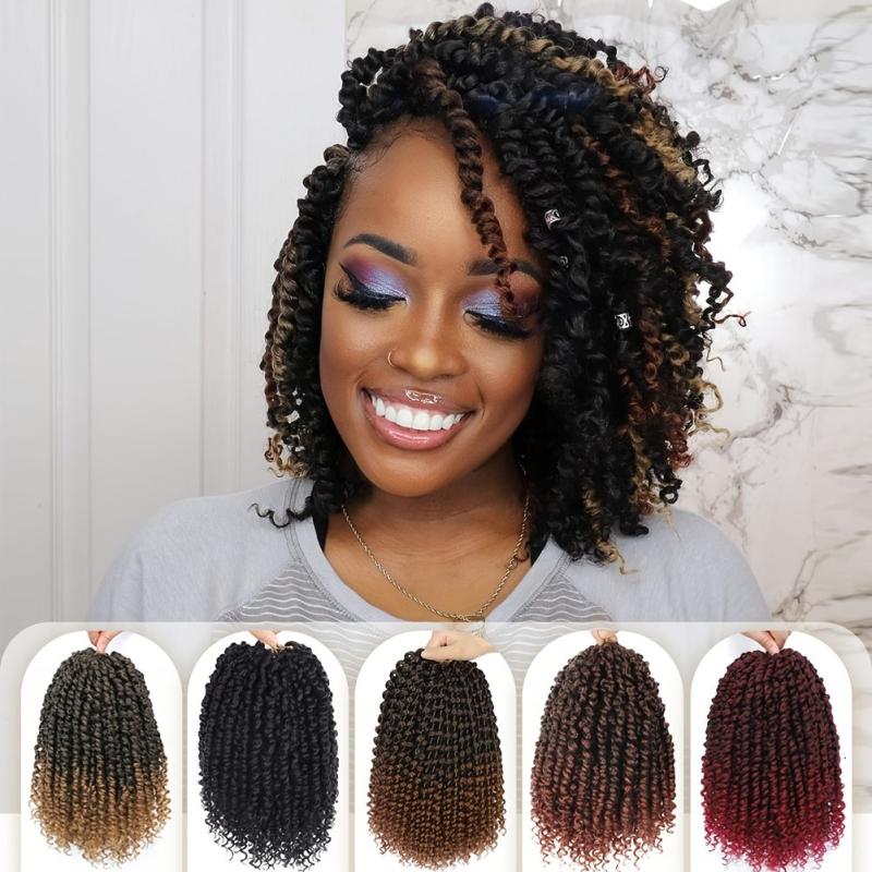 Passion Twist Crochet Hair Extensions 12 Strands Pre Looped Afro Curly Hair