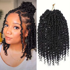 Passion Twist Crochet Hair Extensions 12 Strands Pre Looped Afro Curly Hair