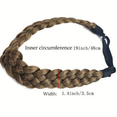 Adjustable Braided Headband Synthetic Hairpiece Hair Accessories