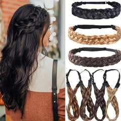Adjustable Braided Headband Synthetic Hairpiece Hair Accessories