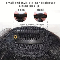 Straight Human Hair Bangs Clip In Extensions with Temples