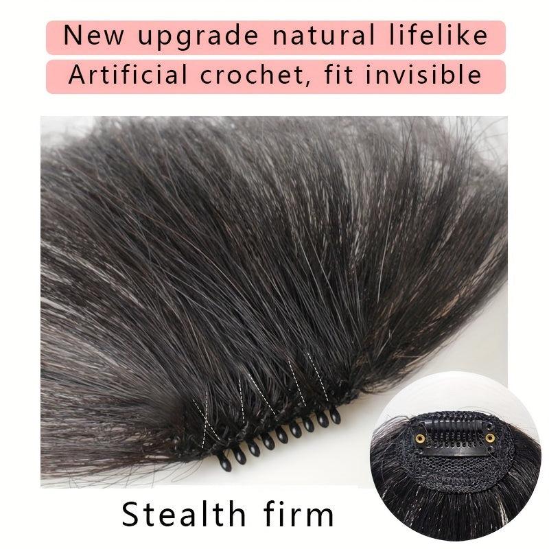 Straight Human Hair Bangs Clip In Extensions with Temples