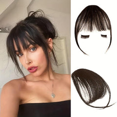 Straight Human Hair Bangs Clip In Extensions with Temples