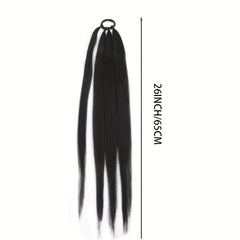 PreStretched Braided Ponytail With Elastic Hair Rope Long Ponytail