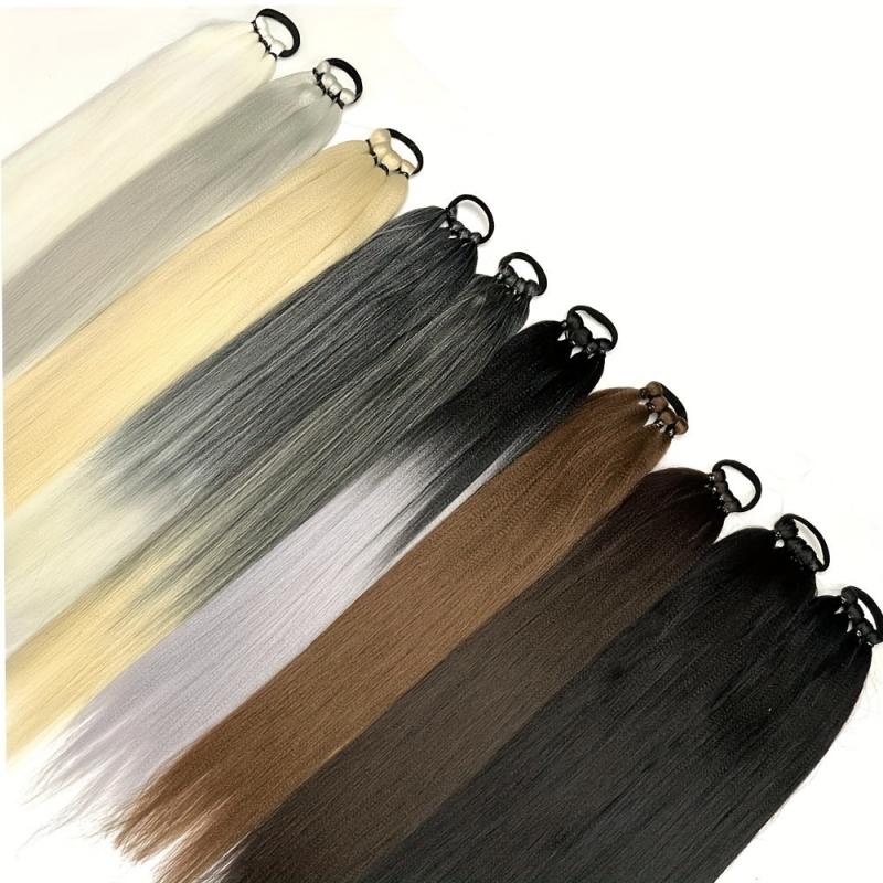 PreStretched Braided Ponytail With Elastic Hair Rope Long Ponytail