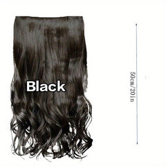 5clips Curly Hair Pieces Synthetic Clip In Hair Extensions for Daily Use
