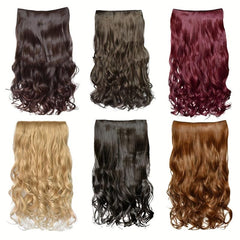 5clips Curly Hair Pieces Synthetic Clip In Hair Extensions for Daily Use