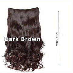 5clips Curly Hair Pieces Synthetic Clip In Hair Extensions for Daily Use