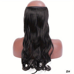 55 88 Cm Natural Curly Hair Extensions Wig Fish Line Hairpiece