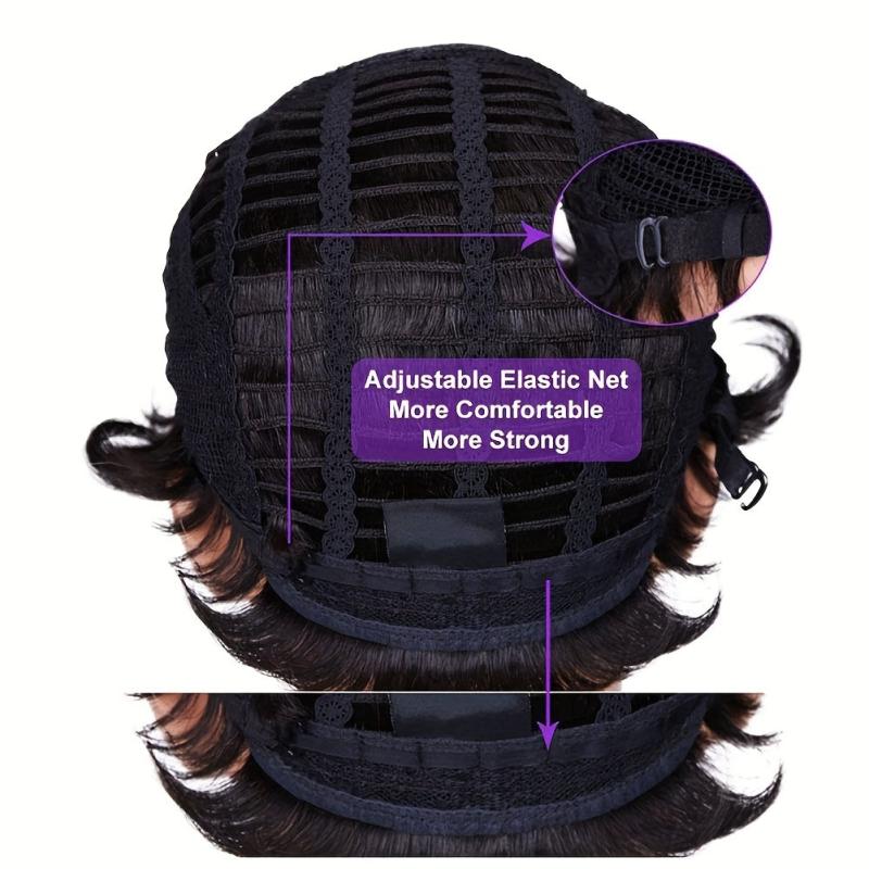 Layered Purple Short Hair Cut Wig With Bangs