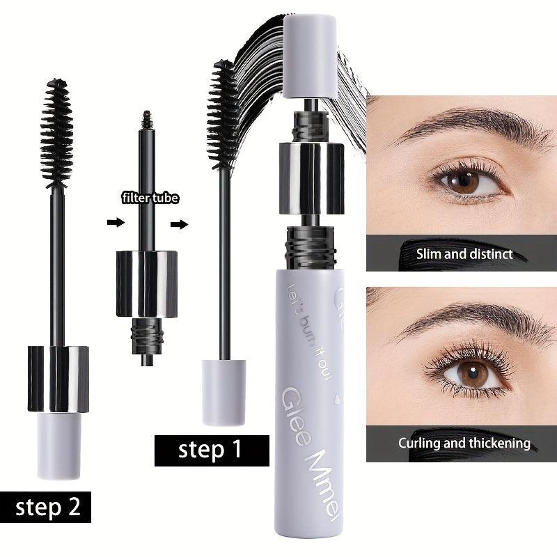Double Head Mascara Waterproof Smudge Proof Long Lasting Lashes Makeup
