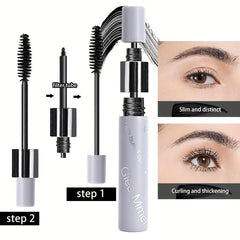 Double Head Mascara Waterproof Smudge Proof Long Lasting Lashes Makeup