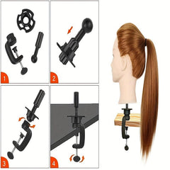 Mannequin Head Stand Holder Clamp Wig Stand Holder Professional Use