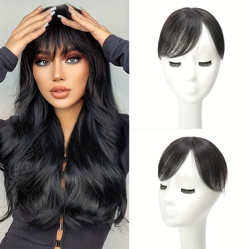 Human Hair Clip In Extensions with Bangs for Daily Use