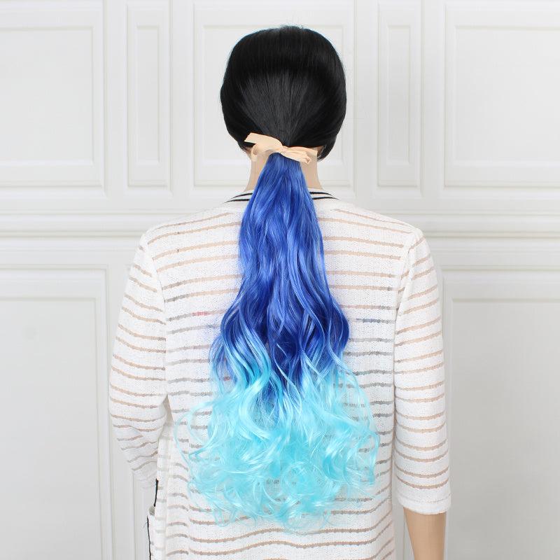 Colorful Ombre Claw Clip Synthetic Hair Extensions Women Y2K Style