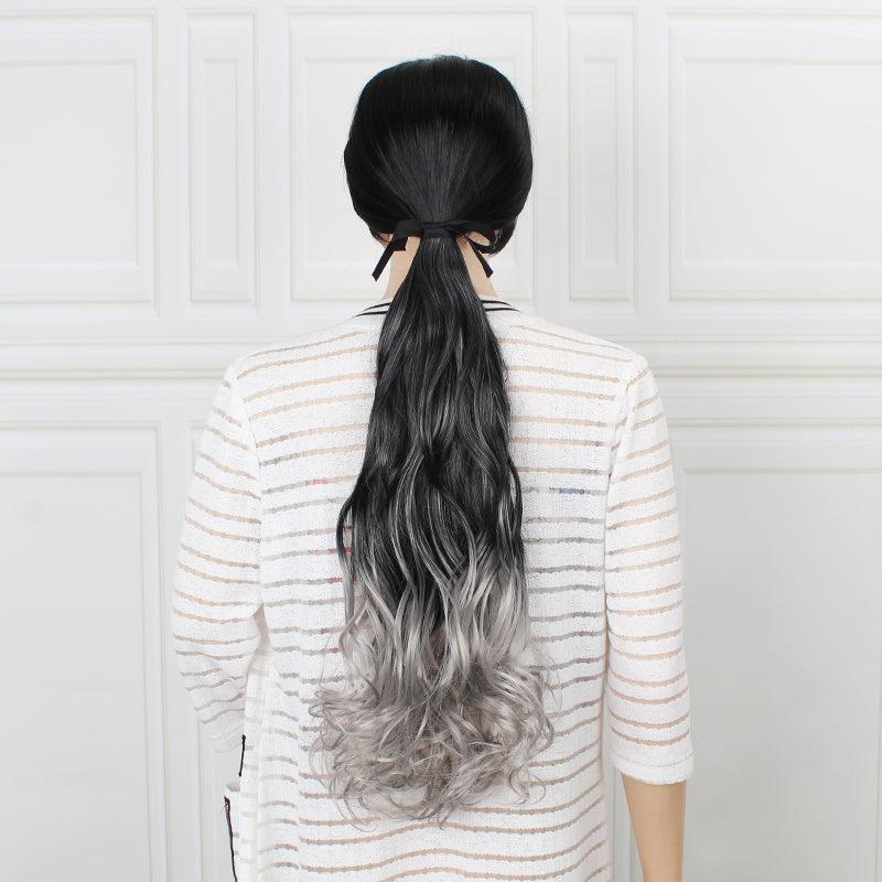 Colorful Ombre Claw Clip Synthetic Hair Extensions Women Y2K Style