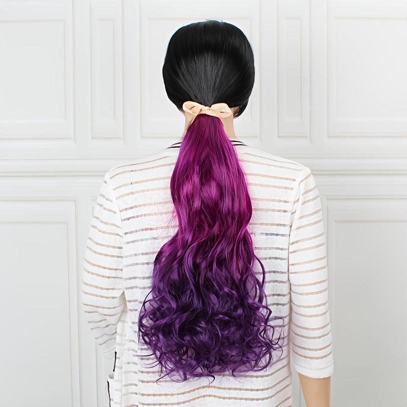 Colorful Ombre Claw Clip Synthetic Hair Extensions Women Y2K Style