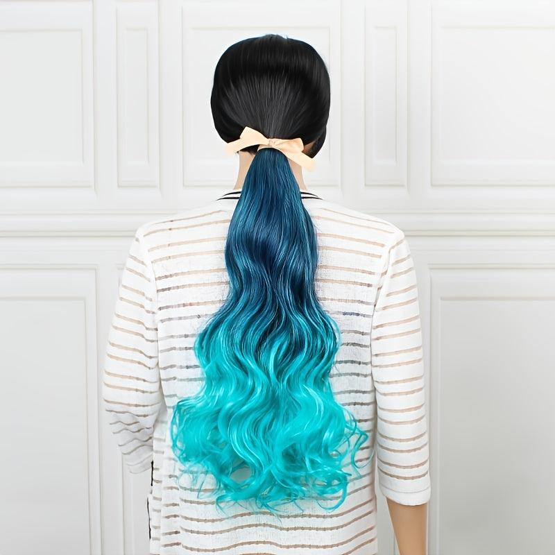 Colorful Ombre Claw Clip Synthetic Hair Extensions Women Y2K Style