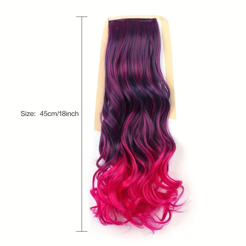 Colorful Ombre Claw Clip Synthetic Hair Extensions Women Y2K Style