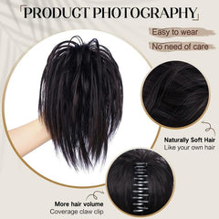 Messy Claw Hair Bun Comb Hair Bun Synthetic Clip In Hair Extensions