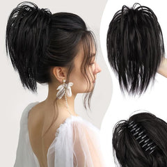 Messy Claw Hair Bun Comb Hair Bun Synthetic Clip In Hair Extensions