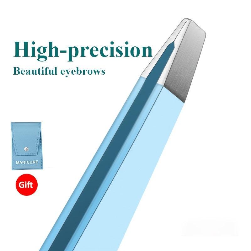 Professional Tweezers Set for Hair Removal with Storage Case