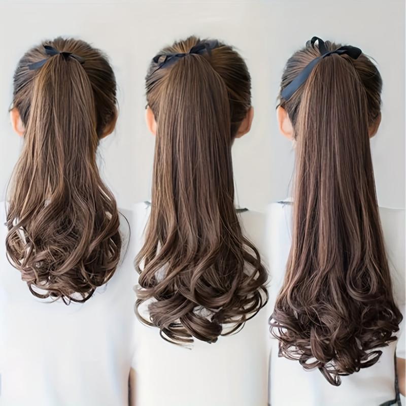 Curly Synthetic Ponytail Extension with Hair Tie for Women