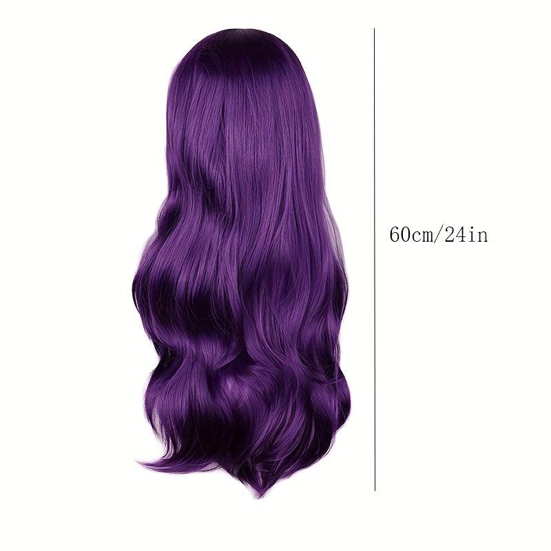 Pink Long Loose Curly Hair Wigs for Cosplay Costume Party