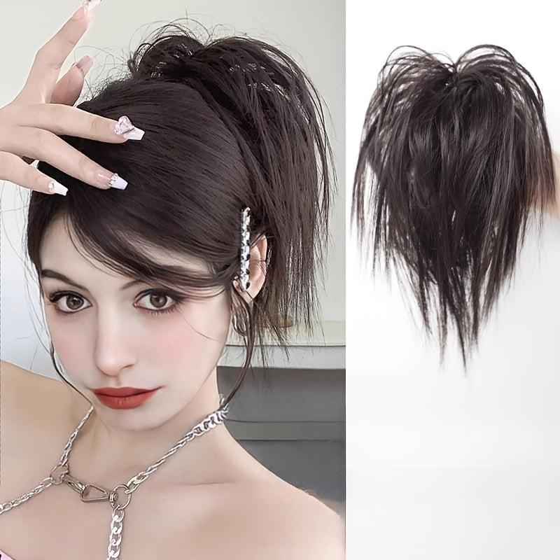 Messy Hair Bun Tousled Updo Hair Scrunchies Clip In Hair Extension