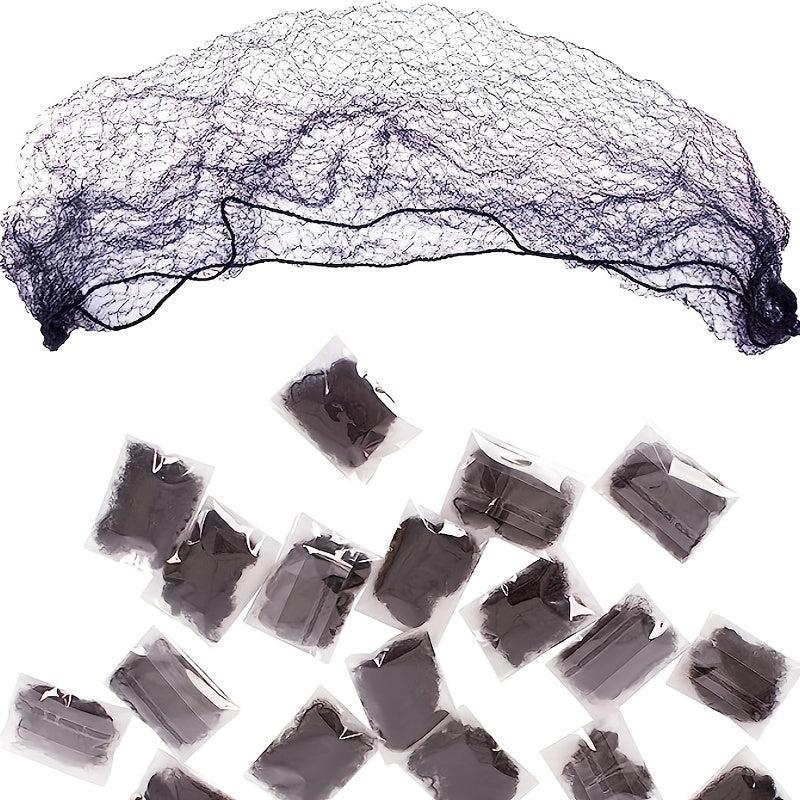 Invisible Elastic Edge Mesh Hair Net 20 inch 24 Pieces Individually Packaged