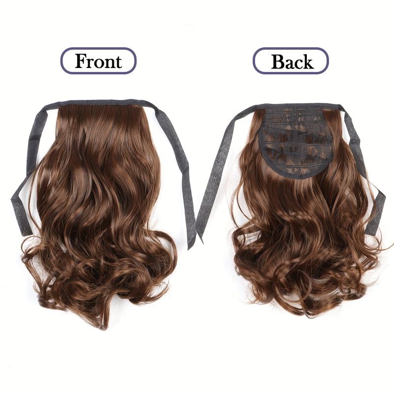 Curly Wavy Ponytail Extensions Synthetic Hair Clip In Natural Daily Use