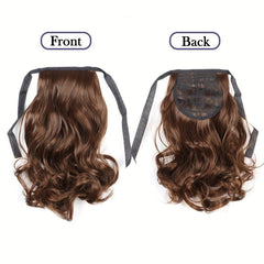 Curly Wavy Ponytail Extensions Synthetic Hair Clip In Natural Daily Use