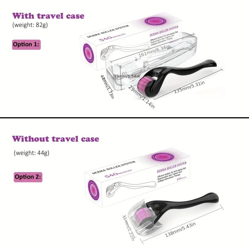 Derma Roller 540 Titanium Microneedle Roller for Facial Skin Care