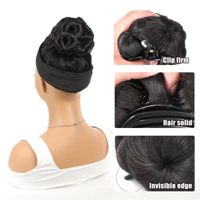 Natural Messy Hair Bun Clip In Hair Extensions for Daily Use