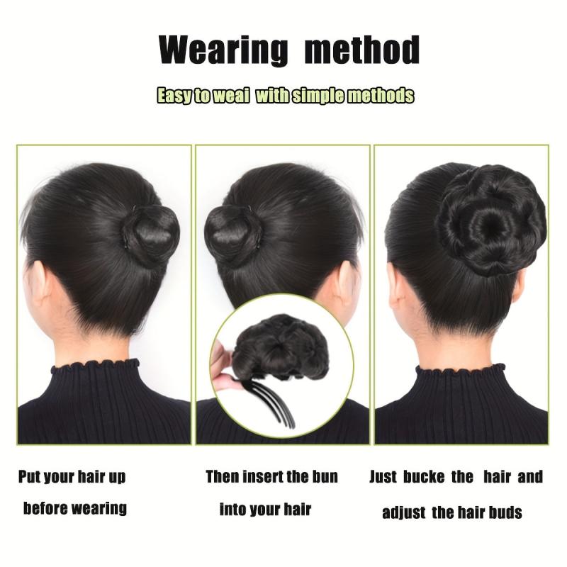 Natural Messy Hair Bun Clip In Hair Extensions for Daily Use