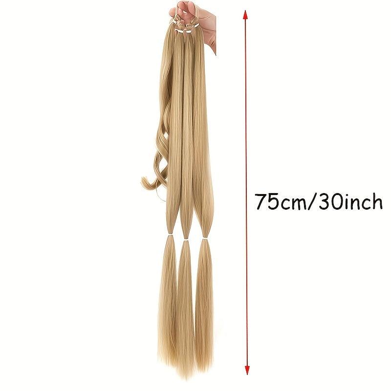 Blonde Braided Ponytail Extension Hairpiece With Hair Tie
