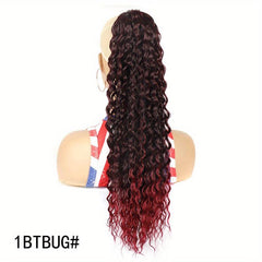 Curly Wavy Ponytail Hair Extensions Clip In Drawstring