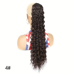 Curly Wavy Ponytail Hair Extensions Clip In Drawstring