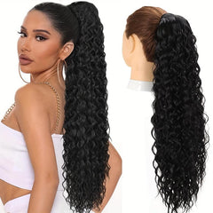 Curly Wavy Ponytail Hair Extensions Clip In Drawstring