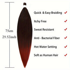 Pre Stretched Braiding Hair Hot Water Setting Synthetic Fiber Easy Braiding Hair