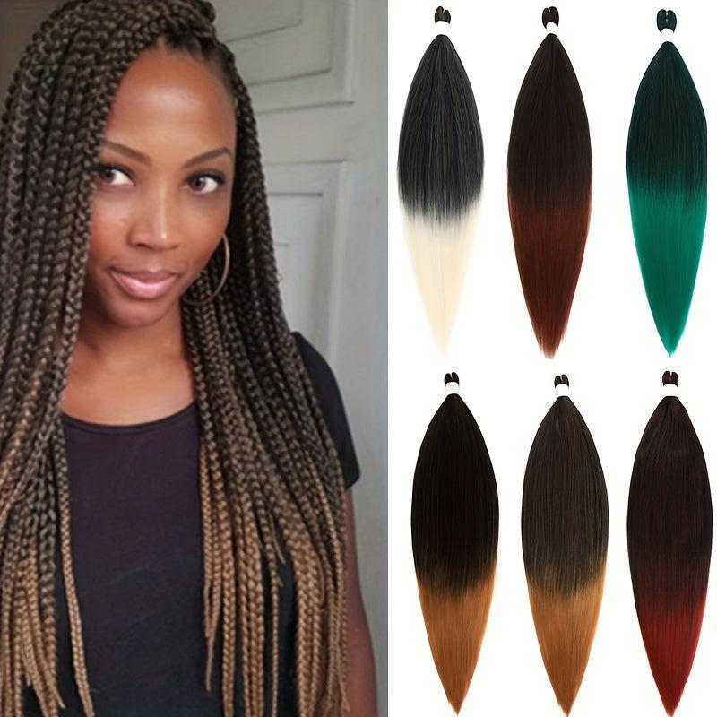 Pre Stretched Braiding Hair Hot Water Setting Synthetic Fiber Easy Braiding Hair