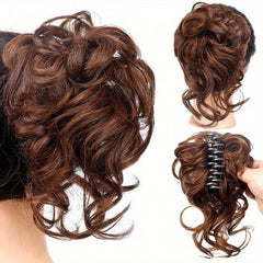 Curly Wave Hair Bun Scrunchie Tousled Updo Hair Extensions